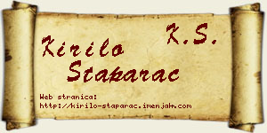 Kirilo Staparac vizit kartica